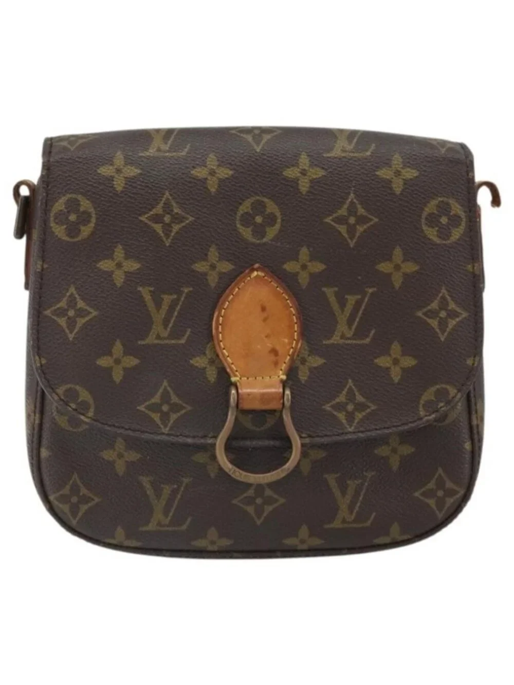 Authentic LOUIS VUITTON Monogram Saint Cloud MM Shoulder Bag M51243 LV - Picture 2 of 16